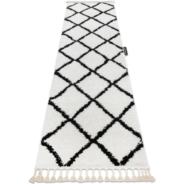 Rugsx Rugsx  Tepisi Tepih, Pločnik BERBER CROSS Bijela - u 70x250 cm  Rugsx