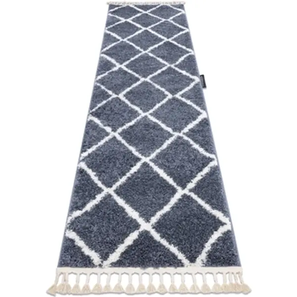 Rugsx Rugsx  Tepisi Tepih, Pločnik BERBER CROSS Siva - u 70x250 cm  Rugsx