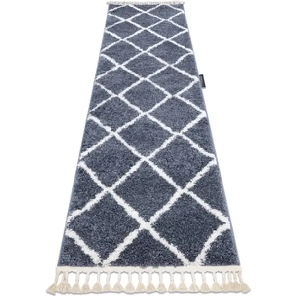 Rugsx Rugsx  Tepisi Tepih, Pločnik BERBER CROSS Siva - u 80x300 cm  Rugsx
