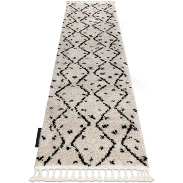 Rugsx Rugsx  Tepisi Tepih, Pločnik BERBER TETUAN B751 cik-cak krem 80x200 cm  Rugsx