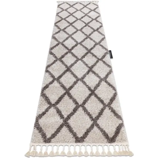 Rugsx Rugsx  Tepisi Tepih, Pločnik BERBER TROIK krem - u 70x250 cm  Rugsx