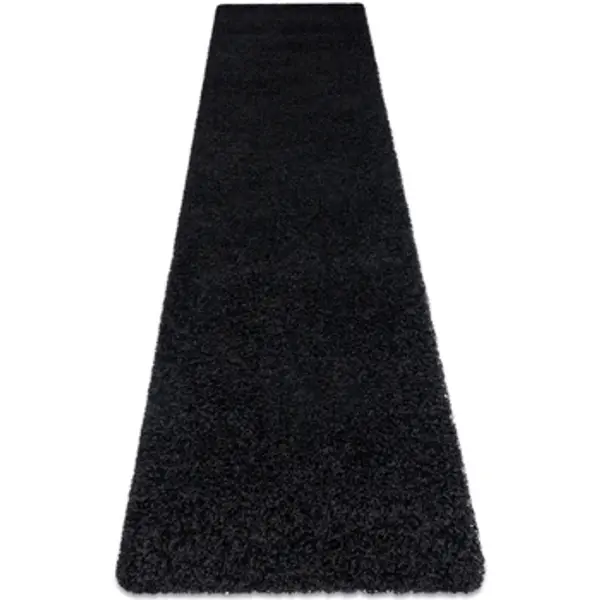 Rugsx Rugsx  Tepisi Tepih, Pločnik SOFFI shaggy 5cm crno - 70x300 cm  Rugsx
