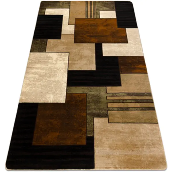 Rugsx Rugsx  Tepisi Tepih ROYAL 5367 Geometrijski 3D - Crna 100x200 cm  Rugsx