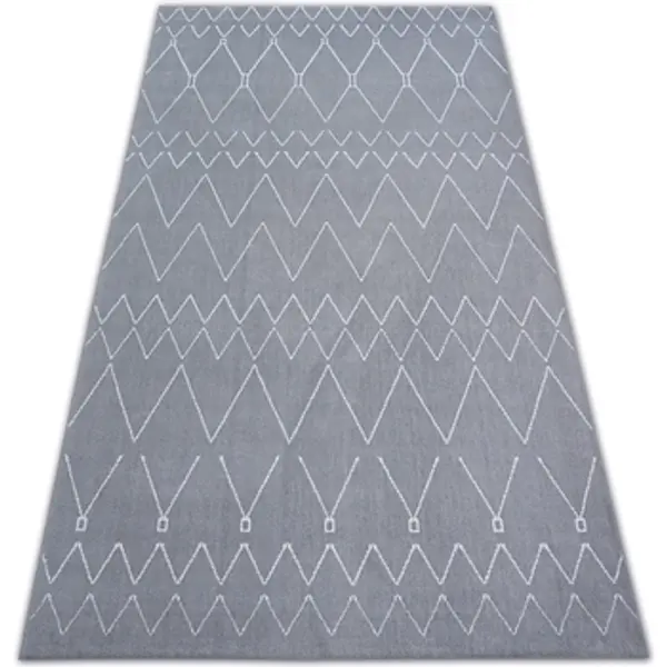Rugsx Rugsx  Tepisi Tepih SENSE Micro 81249 CIK-CAK ETNO srebro/Bijela 120x170 cm  Rugsx