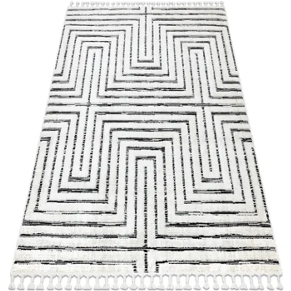 Rugsx Rugsx  Tepisi Tepih SEVILLA Z788B Labirint, grčki Bijela / 140x190 cm  Rugsx
