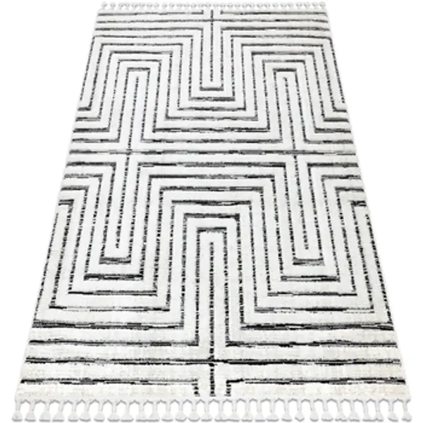 Rugsx Rugsx  Tepisi Tepih SEVILLA Z788B Labirint, grčki Bijela / 240x330 cm  Rugsx