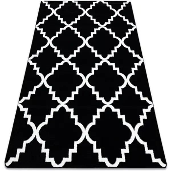 Rugsx Rugsx  Tepisi Tepih SKETCH - F343 crno/Bijela Marokanska djeteli 140x190 cm  Rugsx
