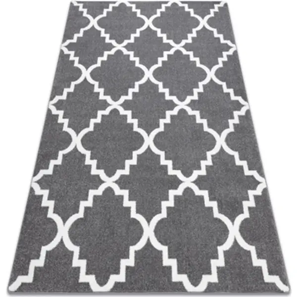 Rugsx Rugsx  Tepisi Tepih SKETCH - F343 siva/Bijela Marokanska djeteli 240x330 cm  Rugsx