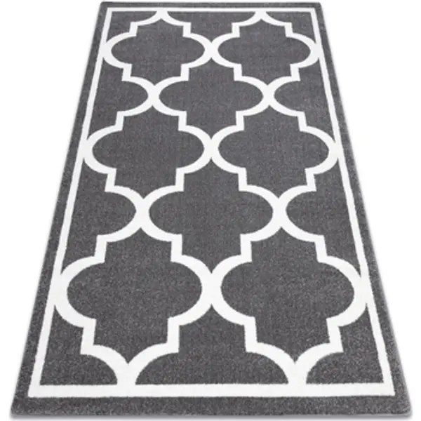 Rugsx Rugsx  Tepisi Tepih SKETCH - F730 siva/Bijela Marokanska djeteli 180x270 cm  Rugsx
