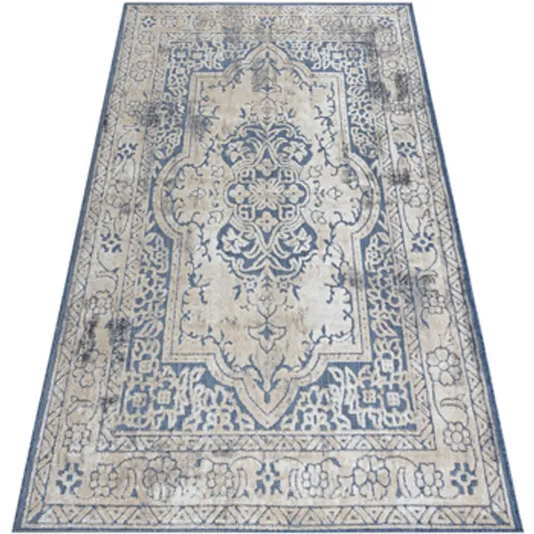 Rugsx Rugsx  Tepisi Tepih Strukturne SOLE D3871 Ornament, okvir - 80x250 cm  Rugsx