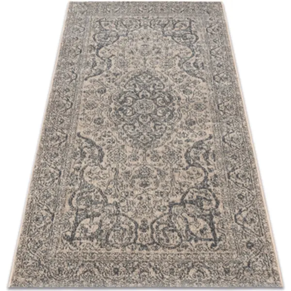 Rugsx Rugsx  Tepisi Tepih Vuna JADE 45018/100 Ornament, okvir bež 67x130 cm  Rugsx