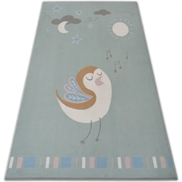 Rugsx Rugsx  Tepisi TEPIH za djecu LOKO Ptica zelena neklizajući 120x170 cm  Rugsx