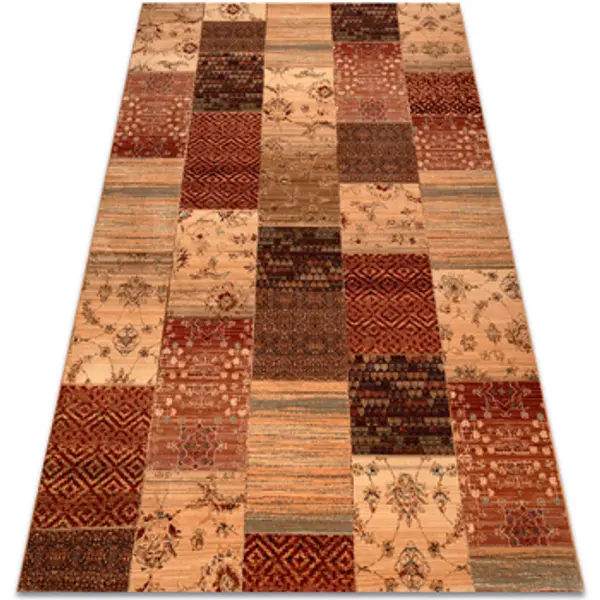 Rugsx Rugsx  Tepisi Vuna Tepih KASHQAI 4327 101 Patchwork terakota 200x300 cm  Rugsx