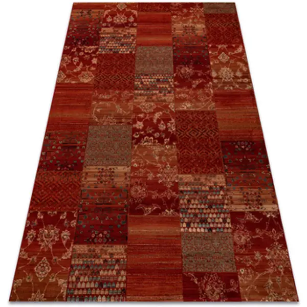 Rugsx Rugsx  Tepisi Vuna Tepih KASHQAI 4327 300 Patchwork klaret 160x240 cm  Rugsx