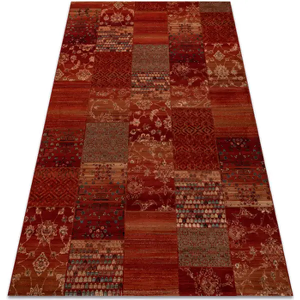 Rugsx Rugsx  Tepisi Vuna Tepih KASHQAI 4327 300 Patchwork klaret 200x300 cm  Rugsx