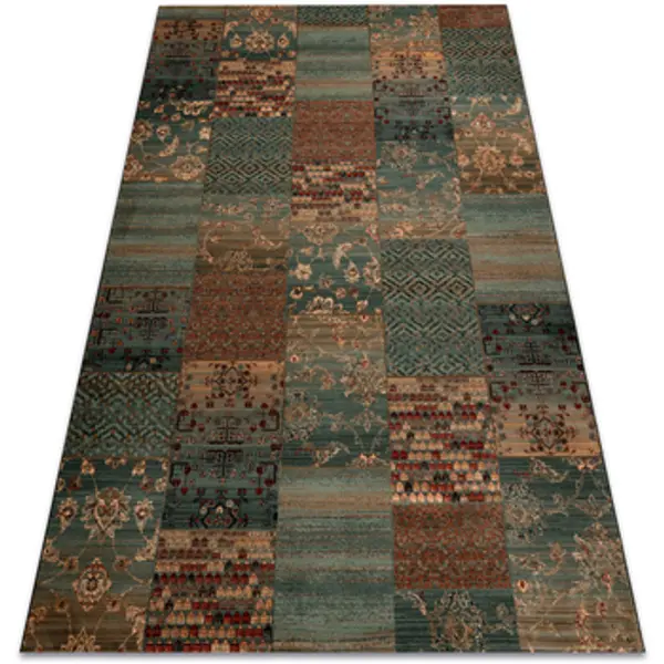 Rugsx Rugsx  Tepisi Vuna Tepih KASHQAI 4327 400 Patchwork zelena 160x240 cm  Rugsx