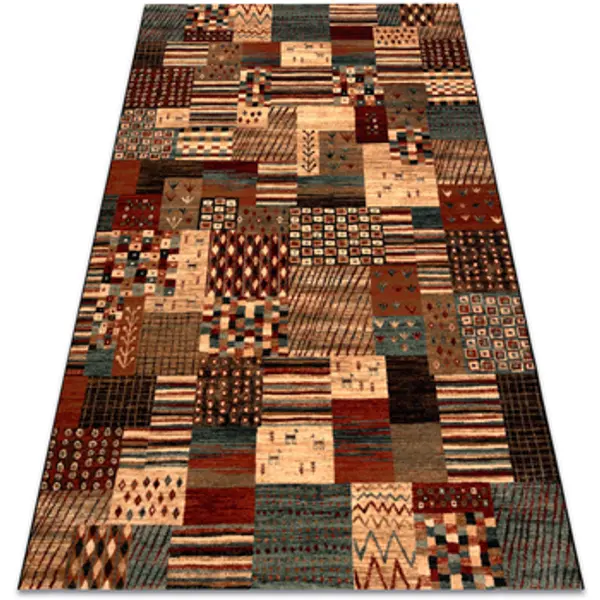 Rugsx Rugsx  Tepisi Vuna Tepih KASHQAI 4353 990 Patchwork terakota 200x300 cm  Rugsx