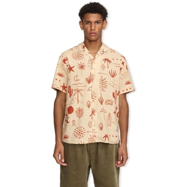 Rvlt Revolution Rvlt Revolution  Košulje dugih rukava Short Sleeved Cuban Shirt 3169 - Red  Rvlt Revolution