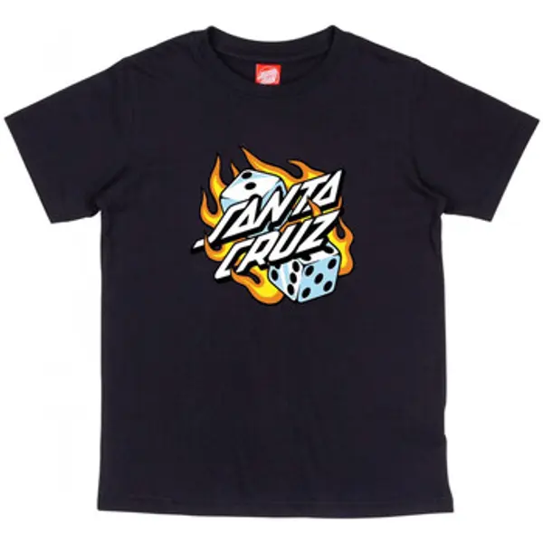 Santa Cruz Santa Cruz  Majice / Polo majice Youth flaming dice dot t-shirt  Santa Cruz
