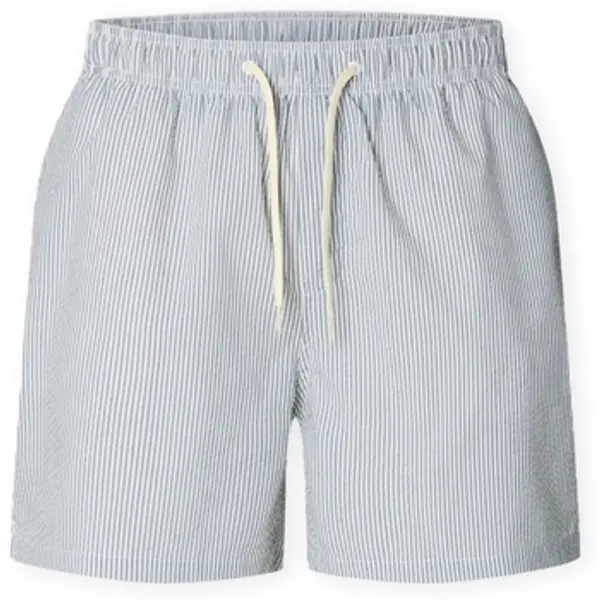 Selected Selected  Bermude i kratke hlače Cooper-Seersucker Swim Trunks - Blue Mirage  Selected