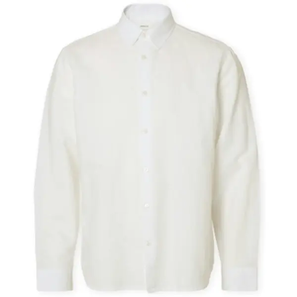 Selected Selected  Košulje dugih rukava Noos SlimClay Linen Shirt - Bright White  Selected