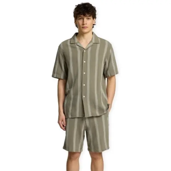 Selected Selected  Košulje dugih rukava Relax-Sal S/S Shirt - Vetiver/Wide Stripe  Selected