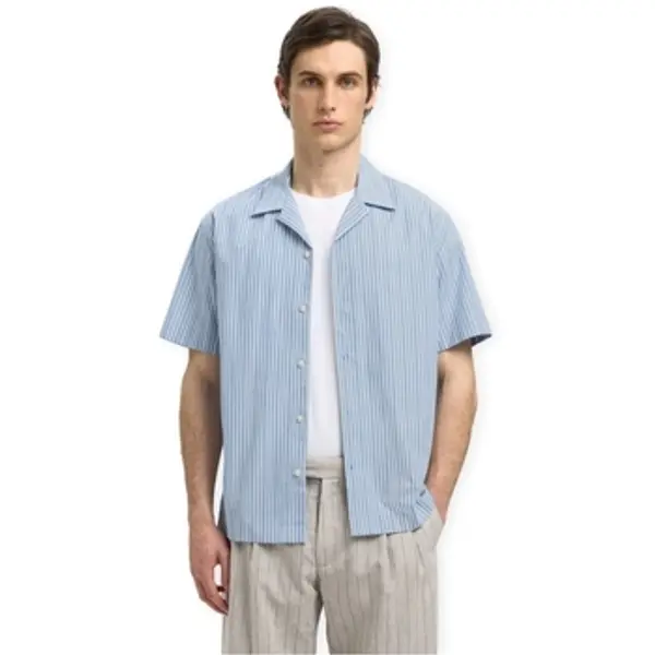 Selected Selected  Košulje dugih rukava Rlxholger Stripe S/S Shirt - Light Blue Stripes  Selected