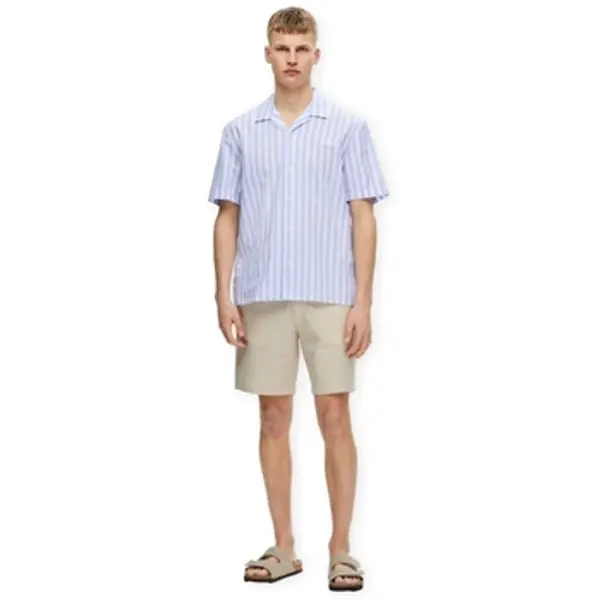 Selected Selected  Košulje kratkih rukava RelaxSun S/S Shirt - Cashmere Blue  Selected