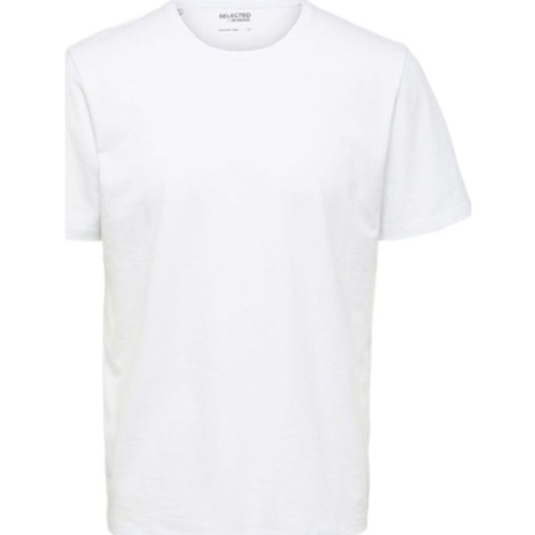 Selected Selected  Majice / Polo majice Noos Pan Linen T-Shirt - Bright White  Selected