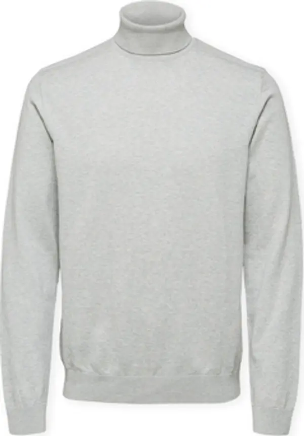 Selected Selected  Puloveri Noos Berg Roll Neck Knit - Light Grey Melange  Selected