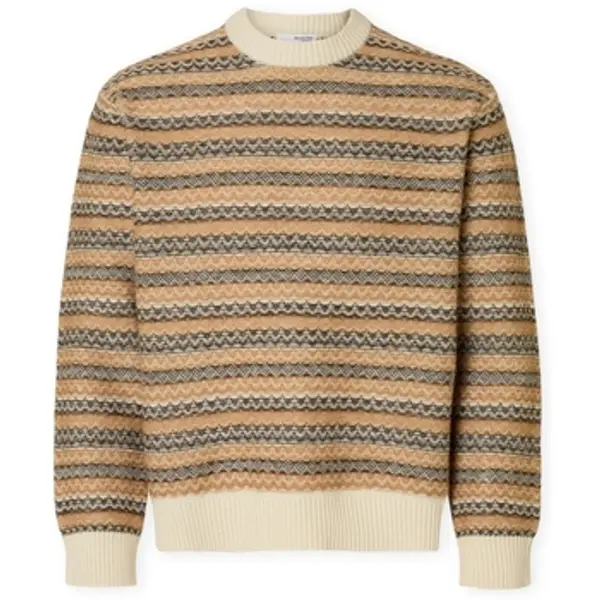 Selected Selected  Puloveri Revy Knit - Egret/Chipmunk  Selected