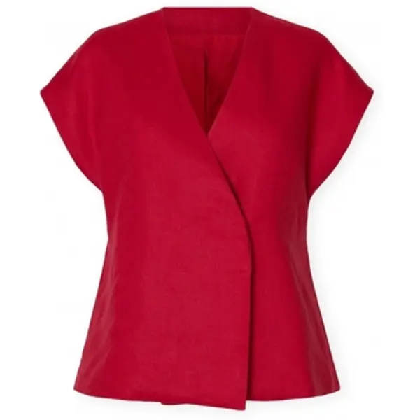 Selected Selected  Topovi i bluze W Top Lia Linen - Sawy Red  Selected