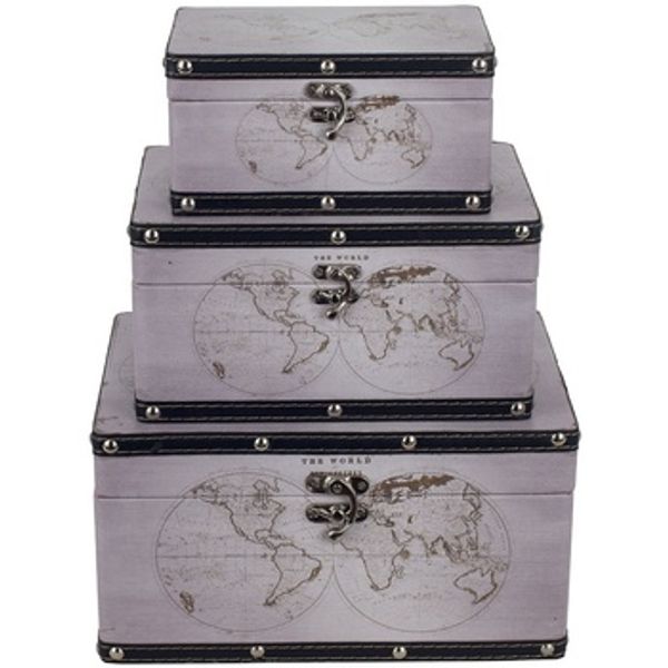 Signes Grimalt Signes Grimalt  Košare i kutije Vintage Kutije Svjetske 3 Jedinice  Signes Grimalt