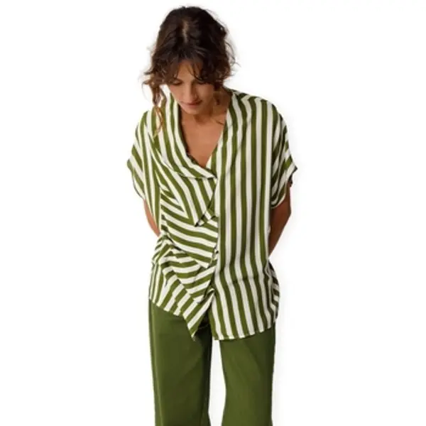 Skfk Skfk  Topovi i bluze Kaua Shirt - Stripes Green  Skfk
