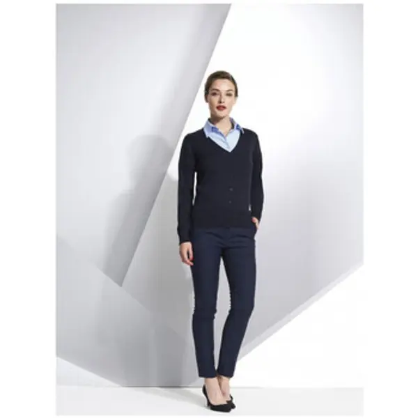 Sols Sols  Veste i kardigani ZLATNI ELEGANTNI ENSKI PLETENI KARDIGAN - V-IZREZ  Sols