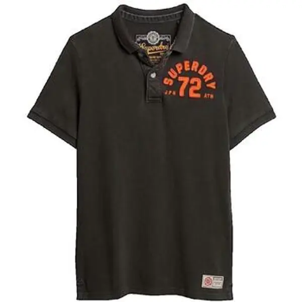 Superdry Superdry  Polo majice kratkih rukava Polo manches courtes  Vintage Athletic noir délavé  Superdry