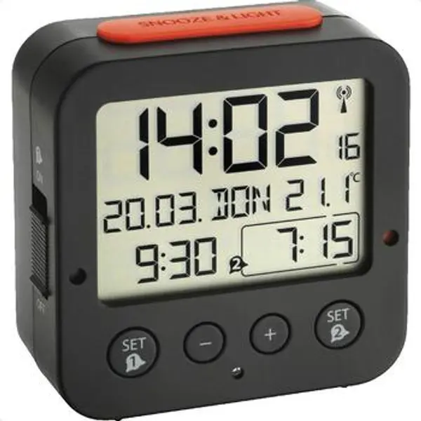 Tfa Tfa  Satovi Réveil  60.2528.01 numérique radio-piloté noir  Tfa