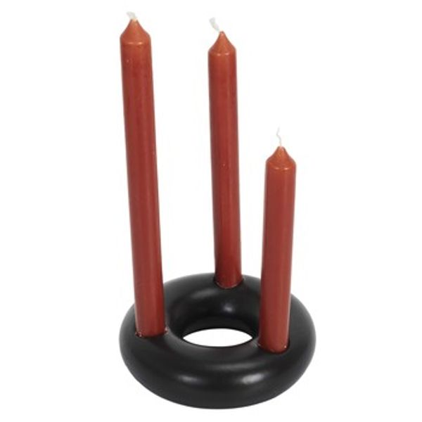 The home deco factory The home deco factory  Svijećnjaci SUPPORT 3 BOUGIES NOIR M24  The home deco factory