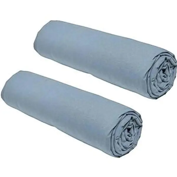 Today Today  Plahte Drap housse  Essential lot de 2 couleur denim  Today