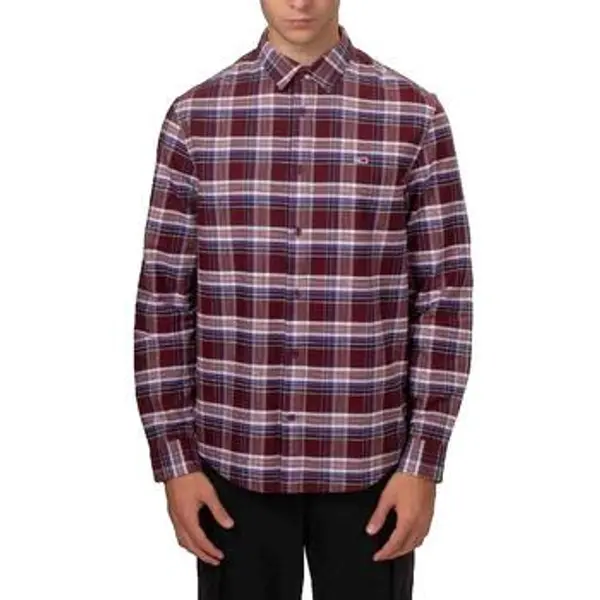 Tommy Hilfiger Tommy Hilfiger  Košulje dugih rukava Chemise manches longues Tommy Jeans Oxford tartan bordeaux  Tommy Hilfiger