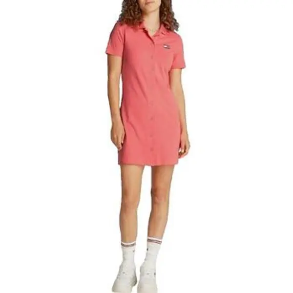 Tommy Hilfiger Tommy Hilfiger  Kratke haljine Robe Tommy Jeans Pique Polo Rose  Tommy Hilfiger