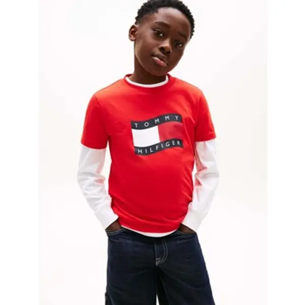 Tommy Hilfiger Tommy Hilfiger  Majice / Polo majice Wavy Flag T-Shirt  Tommy Hilfiger