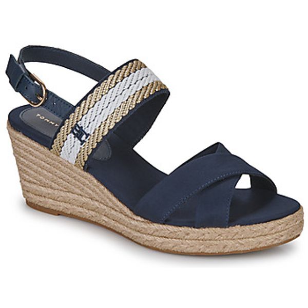 Tommy Hilfiger Tommy Hilfiger  Sandale i polusandale GOLDEN WEBBING MID WEDGE  Tommy Hilfiger