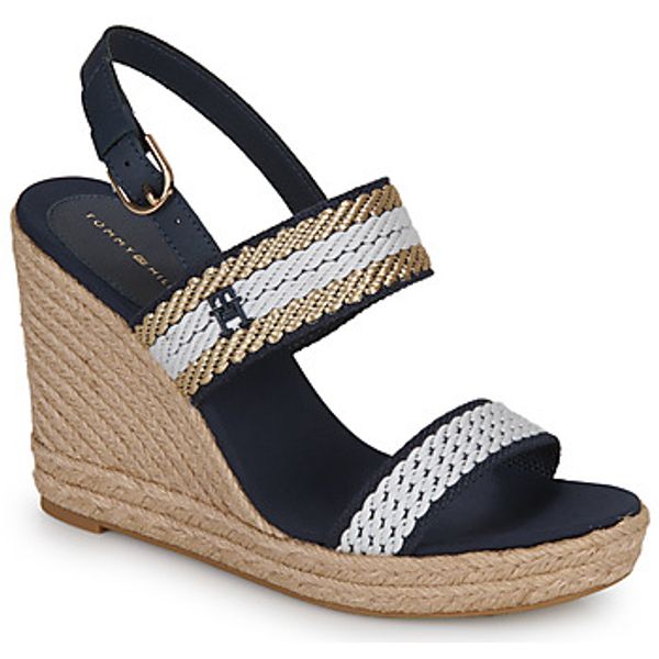 Tommy Hilfiger Tommy Hilfiger  Sandale i polusandale GOLDEN WEBBING WEDGE  Tommy Hilfiger