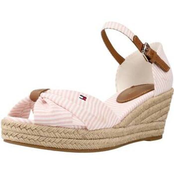 Tommy Hilfiger Tommy Hilfiger  Sandale i polusandale HIGH WEDGE SEERSUCKER  Tommy Hilfiger