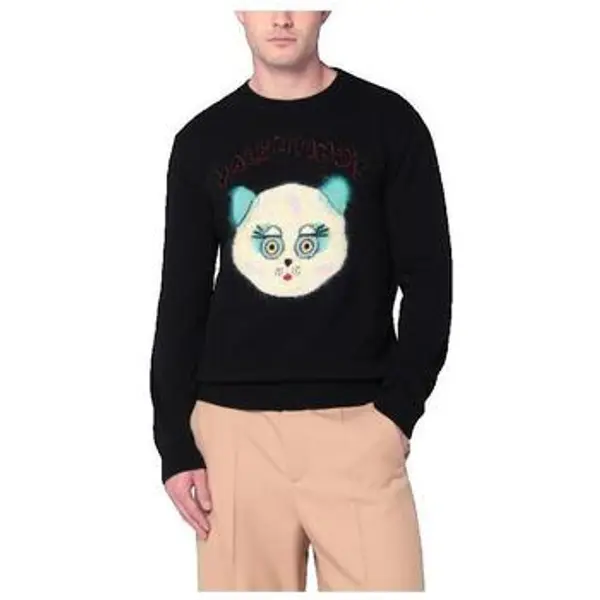 Valentino Bags Valentino Bags  Puloveri Pull  noir avec patch Le Chat de la Maison  Valentino Bags