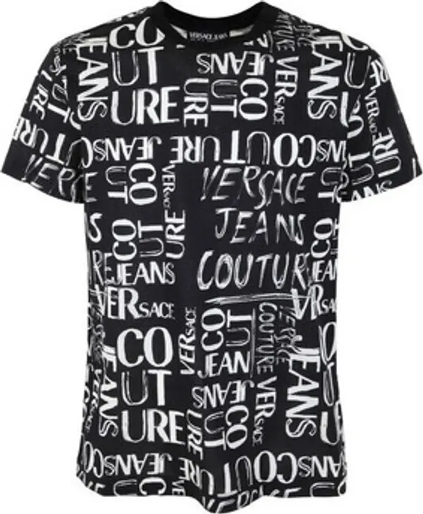 Versace Jeans Couture Versace Jeans Couture  Majice kratkih rukava T-SHIRT 74GAH6S2 76UP600 BLACK  Versace Jeans Couture