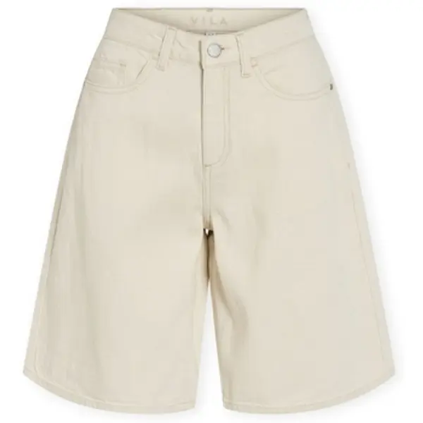 Vila Vila  Bermude i kratke hlače Maj Denim Shorts - Ecru  Vila