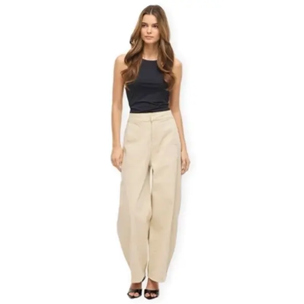 Vila Vila  Hlače Chia Barreal Trousers - Birch  Vila