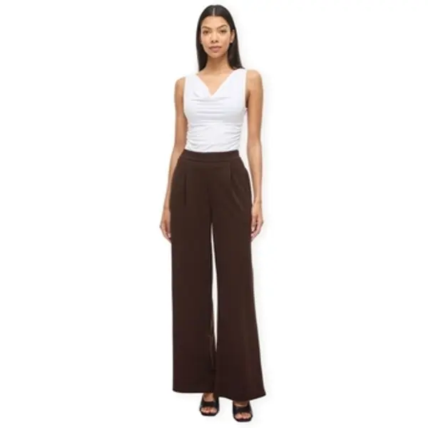 Vila Vila  Hlače Noos Benne Wide Trousers - Coffee Bean  Vila
